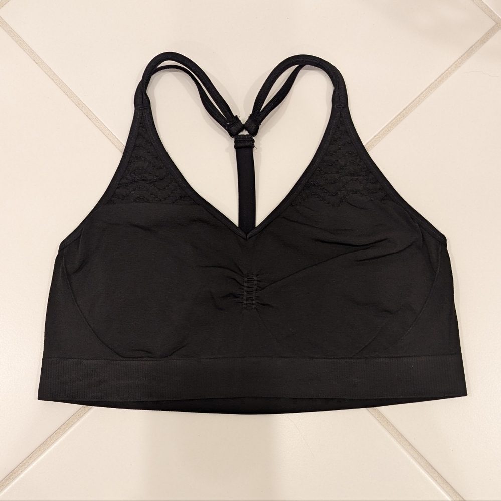 Athleta Black Mesh Around 2.0 Bra, Large